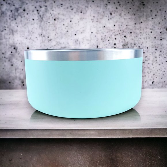 YETI Boomer Dog Bowl 8-Cup Food Water Seafoam Blue Green Stainless Steel - Picture 3 of 4